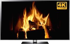 download a 4K Fireplace and loop on TV